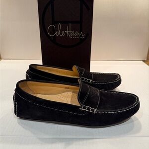 Cole Haan Black Suede Driving Shoes